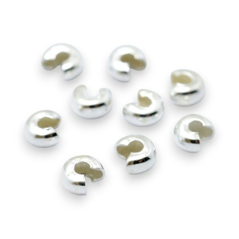 Koralik zaciskowy osłonka srebro 925 3x2,2 mm 2 szt