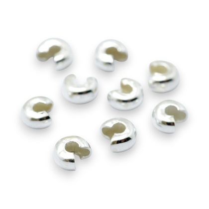 Koralik zaciskowy osłonka srebro 925 4x2,5 mm 2 szt