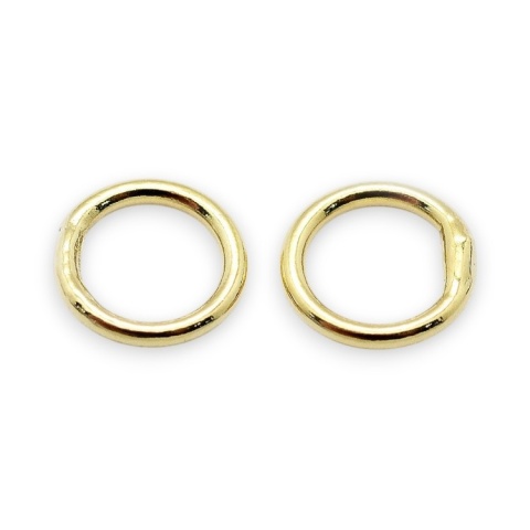 Ogniwo lutowane srebro 925 5x0,7 mm 4 szt pozłacane