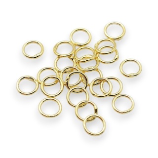 Ogniwo lutowane srebro 925 5x0,7 mm 4 szt pozłacane