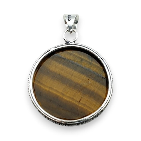 Tiger's eye pendant fi 31 mm no 70