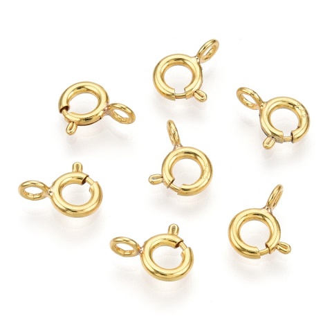 925 silver federing clasp 5.5 mm 1 pc gold plated