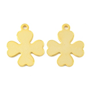 Clover pendant silver 925 12x10 mm 1 pc gold plated