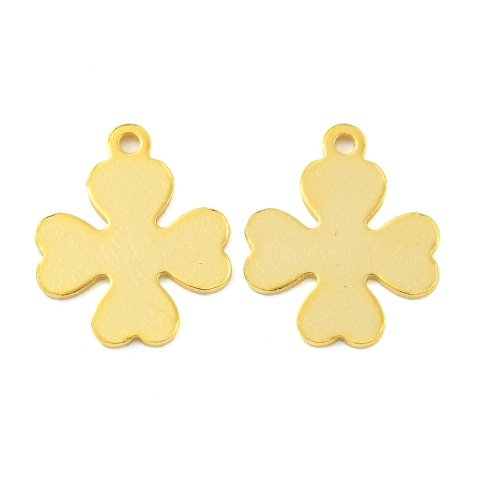 Zawieszka koniczyna srebro 925 12x10 mm 1 szt pozłacana