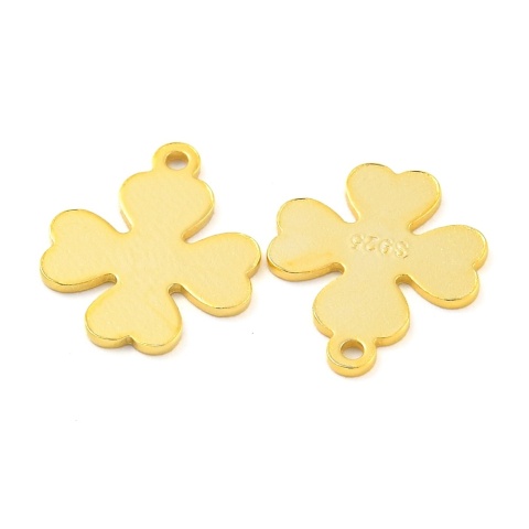 Zawieszka koniczyna srebro 925 12x10 mm 1 szt pozłacana