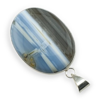 Opal niebieski zawieszka 37x28 mm nr 118