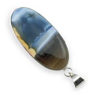 Opal niebieski zawieszka 45x22 mm nr 113