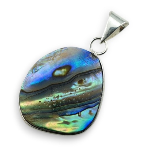 Paua abalone zawieszka 26x21 mm nr 266