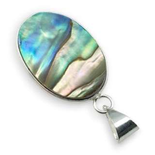 Paua abalone zawieszka 28x20 mm nr 259