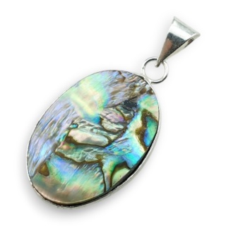 Paua abalone zawieszka 30x21 mm nr 234