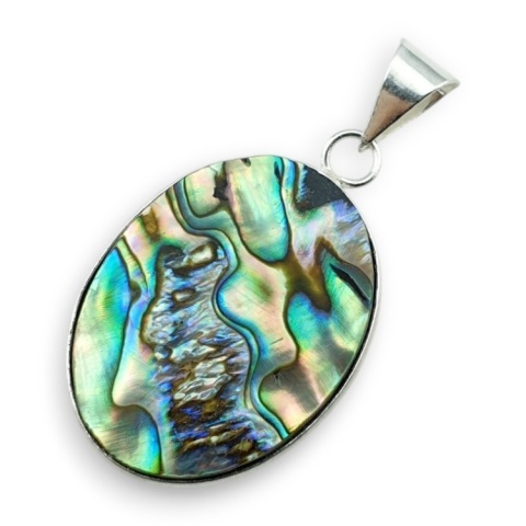 Paua abalone zawieszka 30x24 mm nr 233