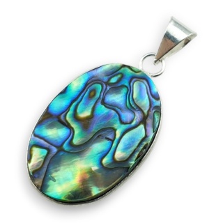 Paua abalone zawieszka 31x20 mm nr 235