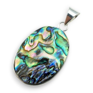 Paua abalone zawieszka 31x22 mm nr 242