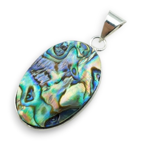 Paua abalone zawieszka 32x21 mm nr 232