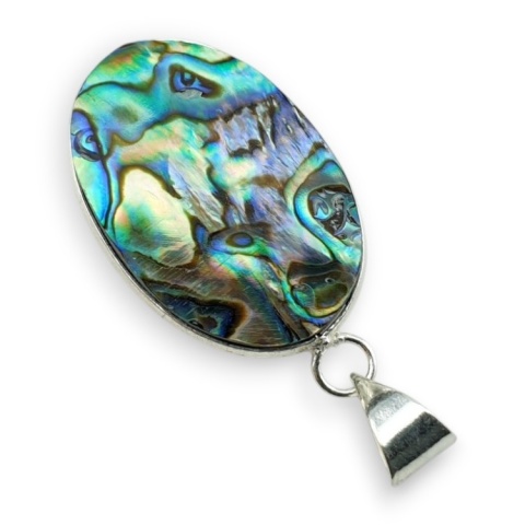 Paua abalone zawieszka 32x21 mm nr 232