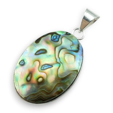 Paua abalone zawieszka 33x23 mm nr 223