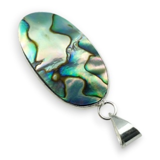 Paua abalone zawieszka 34x17 mm nr 250
