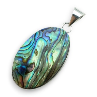 Paua abalone zawieszka 34x22 mm nr 254