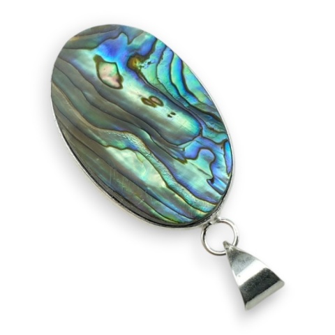 Paua abalone zawieszka 34x22 mm nr 254