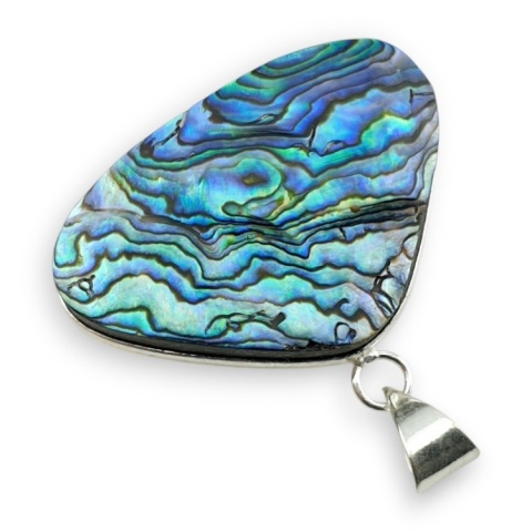 Paua abalone pendant 38x26 mm no 243