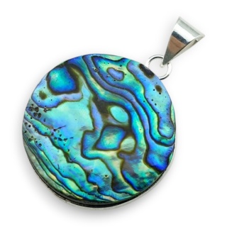 Paua abalone pendant fi 29 mm no 236