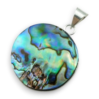 Paua abalone pendant fi 30 mm no 241