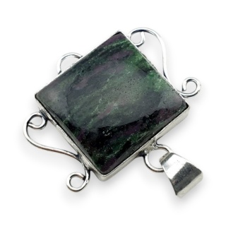 Rubin w zoisycie zawieszka 22x22 mm nr 46