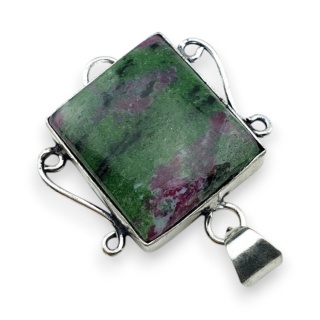 Rubin w zoisycie zawieszka 24x22 mm nr 28