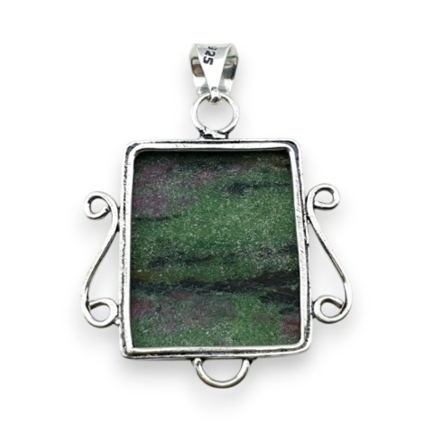 Rubin w zoisycie zawieszka 26x22 mm nr 56