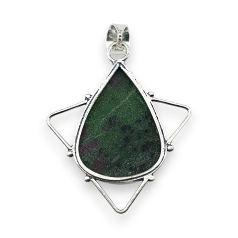 Rubin w zoisycie zawieszka 29x21 mm nr 54