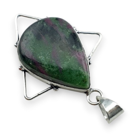 Ruby in zoisite pendant 29x22 mm no 64