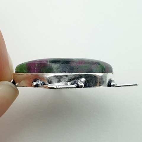 Ruby in zoisite pendant 29x22 mm no 64