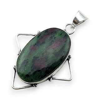 Rubin w zoisycie zawieszka 32x20 mm nr 35