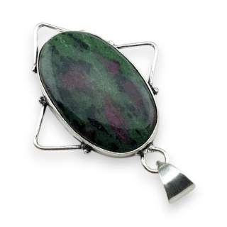 Rubin w zoisycie zawieszka 32x20 mm nr 35