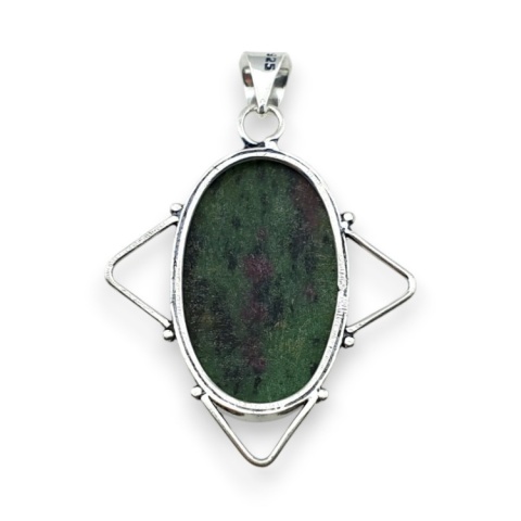 Rubin w zoisycie zawieszka 32x20 mm nr 35