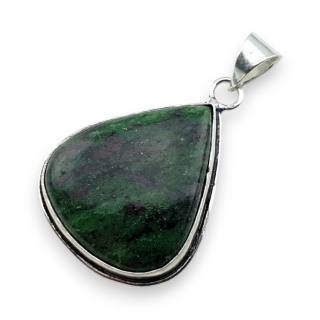 Rubin w zoisycie zawieszka 32x28 mm nr 61