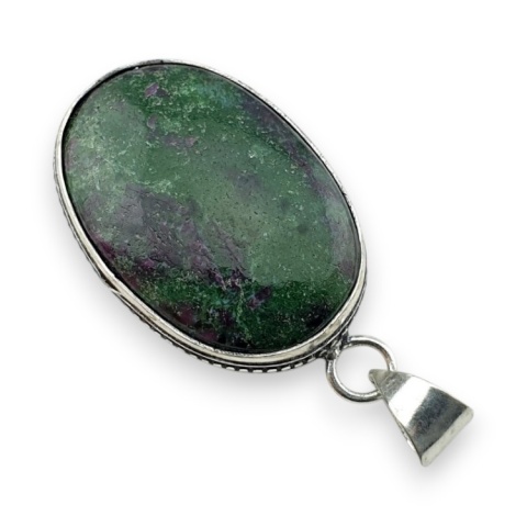 Rubin w zoisycie zawieszka 33x23 mm nr 53