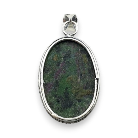 Rubin w zoisycie zawieszka 33x23 mm nr 53