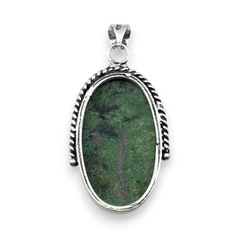 Ruby in zoisite pendant 36x21 mm no 45
