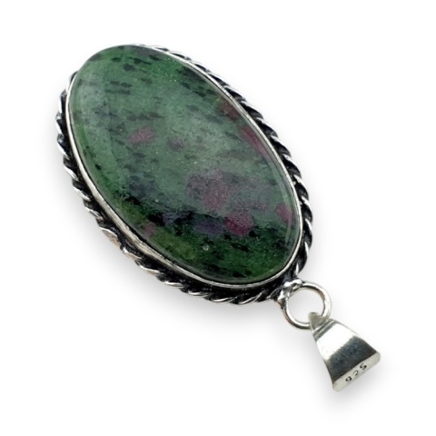 Ruby in zoisite pendant 36x24 mm no 55