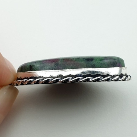 Ruby in zoisite pendant 36x24 mm no 55