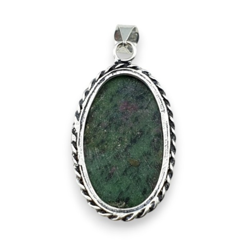 Ruby in zoisite pendant 36x24 mm no 55