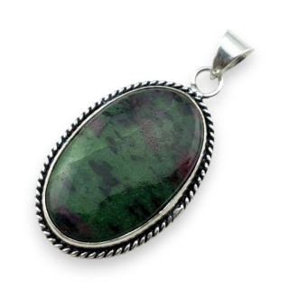 Ruby in zoisite pendant 37x27 mm no 22