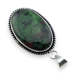 Ruby in zoisite pendant 37x27 mm no 22