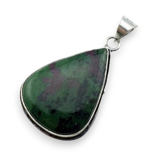 Ruby in zoisite pendant 37x29 mm no 59