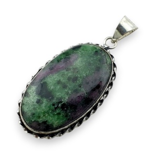 Ruby in zoisite pendant 38x24 mm no 67