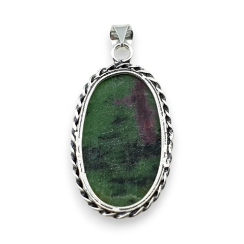 Rubin w zoisycie zawieszka 38x26 mm nr 57