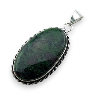 Ruby in zoisite pendant 39x24 mm no 60