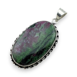 Ruby in zoisite pendant 39x25 mm no 51
