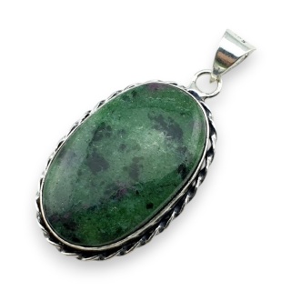 Ruby in zoisite pendant 40x25 mm no 69